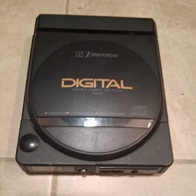 Emerson Portable Compact Disc Black Discman Player Model AD2525 Rare Vintage