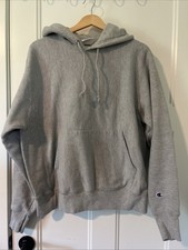 Champion Reverse Weave Hoodie Gray Medium Vintage Heavyweight Sweatshirt