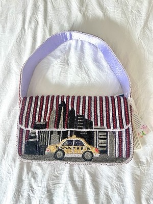 NWT New York City NYC Taxi Beaded Bag TikTok Viral Handcrafted In