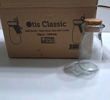 Otis Classic Small Glass Jars with Lids Set of 12 Mini Glass Bottles