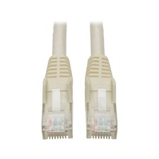 Tripp Lite Cat6 Gigabit Snagless Molded Patch Cable RJ45 M/M - White, 15-ft.