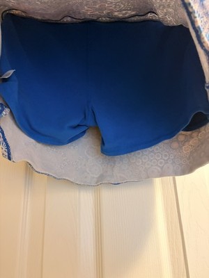 T by Talbots Skort Skirt Size XL Blue Paisley Floral Golf Tennis Zip Pockets