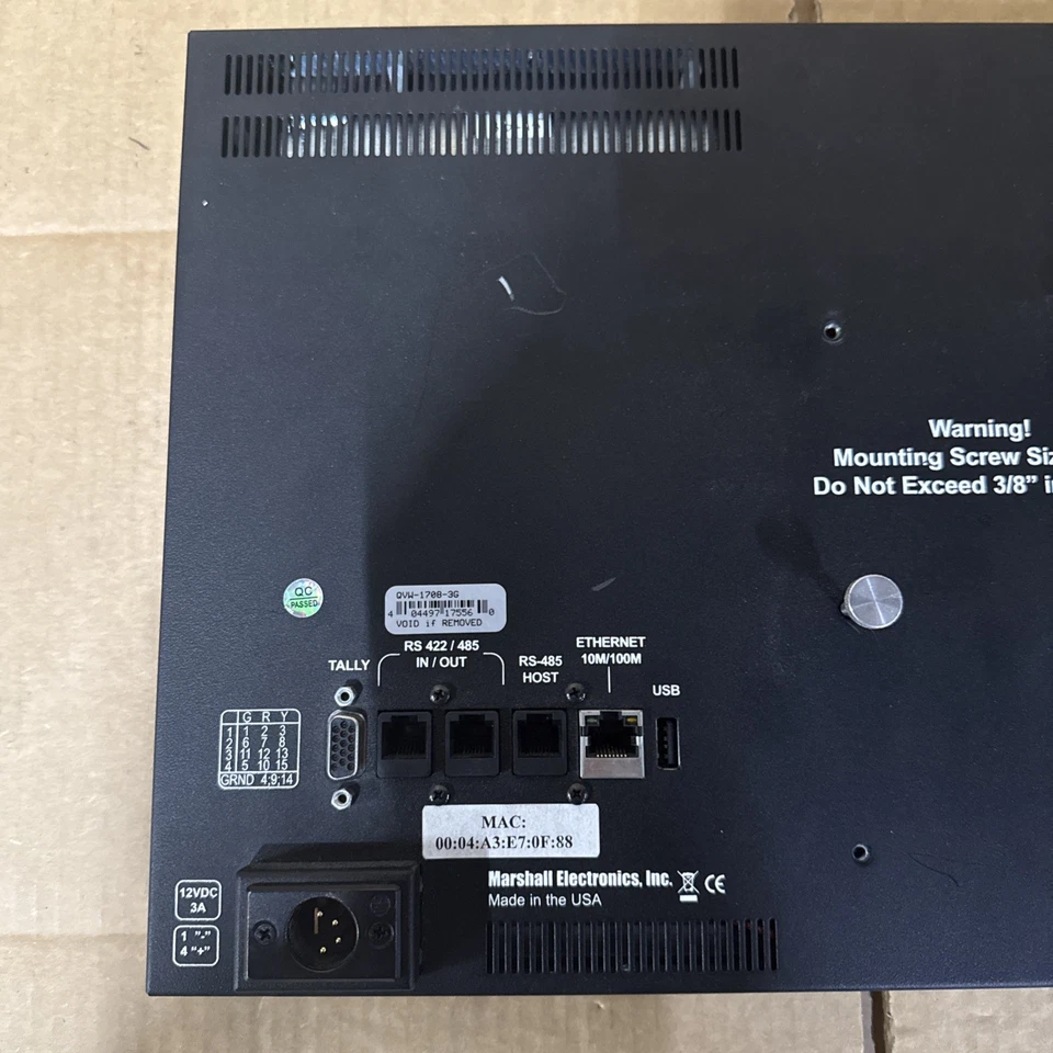 Marshall Electronics Desktop Quad View 17" Native Resolution Monitor, 3G-SDI - Image 4 of 4