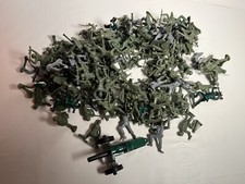 Vntg Army Men Large Lot Tim Mee Toys Canon Plastic Green Set Collection Story