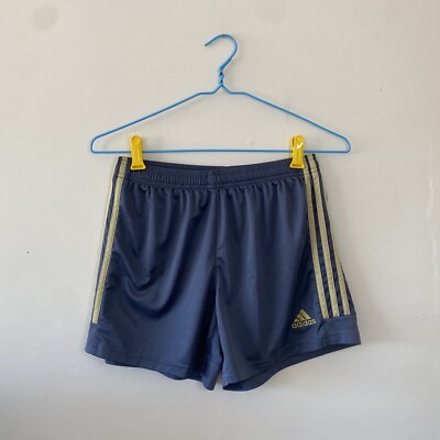 Adidas Grey Gold Yellow Stripe Athletic Shorts