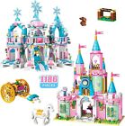 Castle Building Kit, Girls Princess Castle Magical Ice Palace Toy Building Block