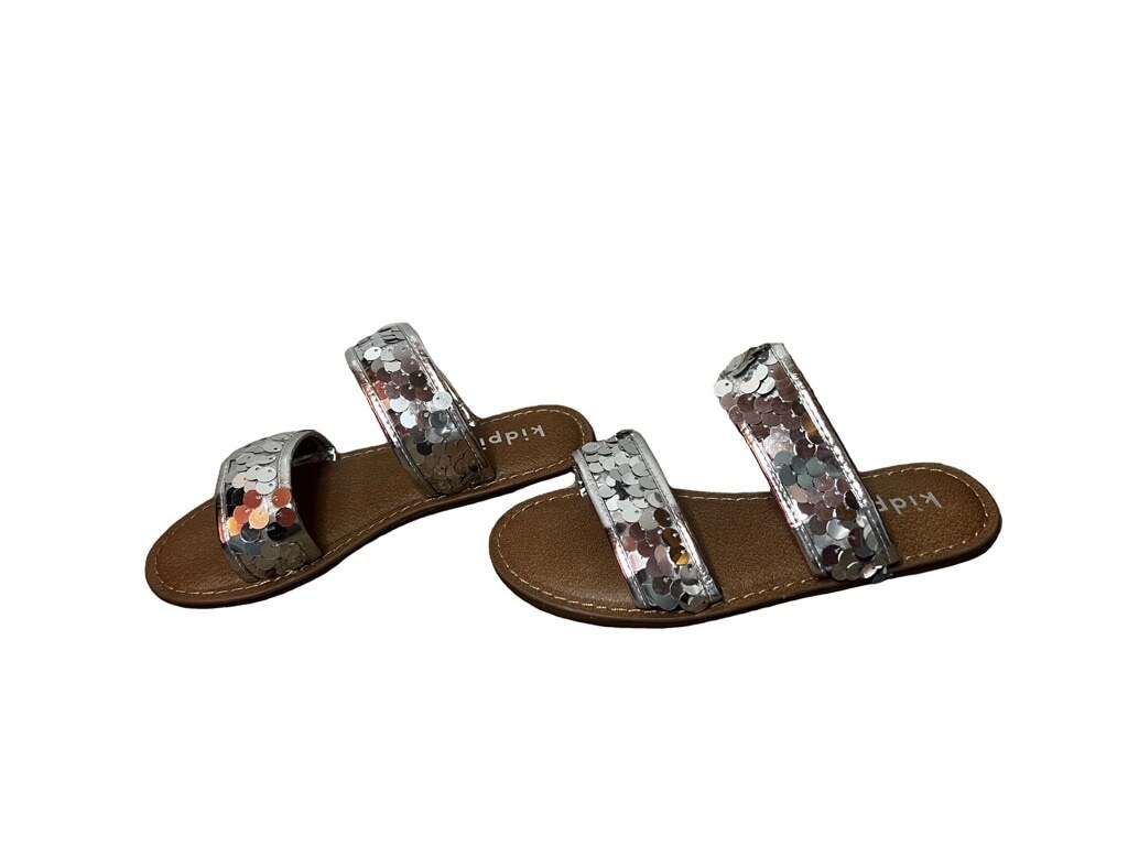 APL Sandali Kidpik bambina taglia 2 argento paillettes slides