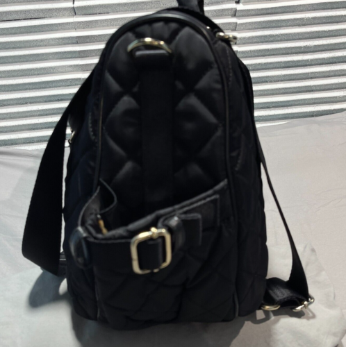Storksak Black Poppy Luxe Quilted Convertible Backpack Diaper Bag Changing Pad - Picture 10 of 19