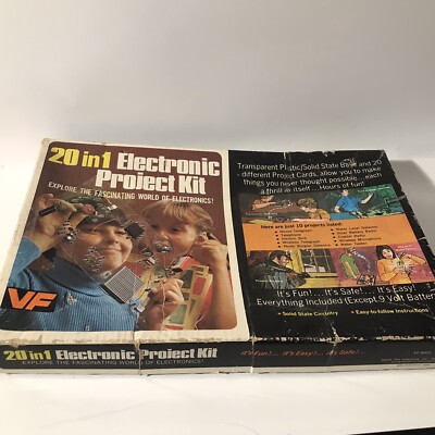 Vintage ELECTRONIC PROJECTS 20 in 1 One 20n1 20in1 Project Science Kit Teach Box