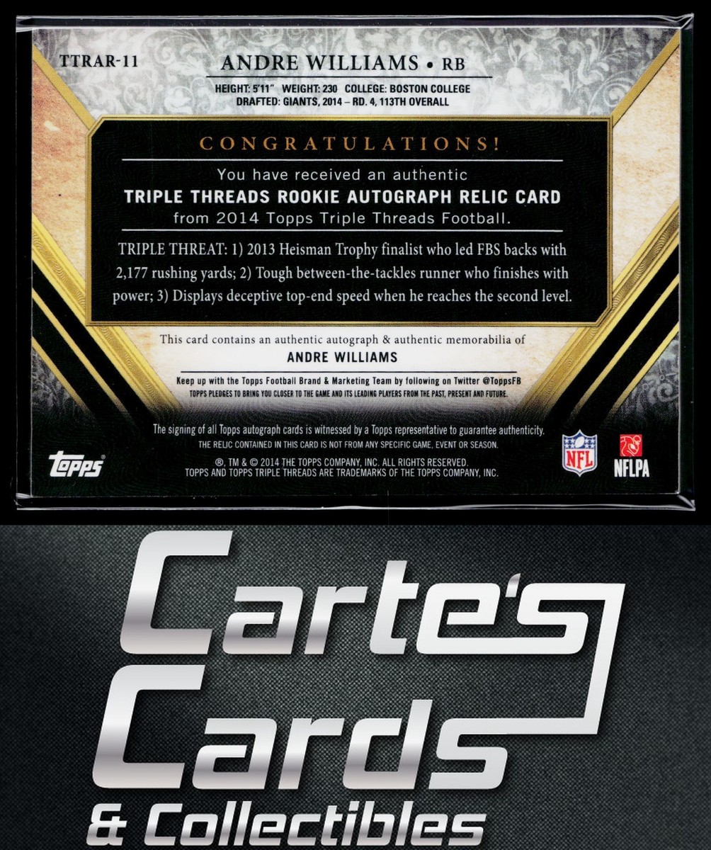 2014 Topps Triple Threads - Rookie Autographed Relics Andre
