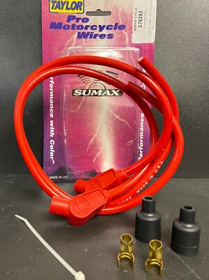 you.is　① TAYLOR SUMAX BLUE STRAIGHT END 8mm SPARK PLUG WIRES LEADS