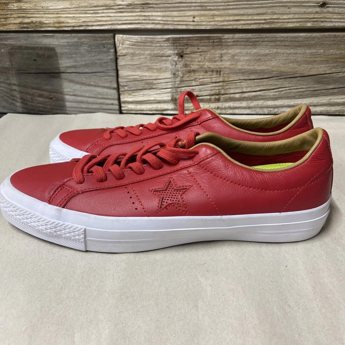 Converse one star red leather cheap