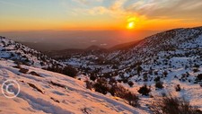 Photo Digital Product Illustration. Snow in Israel. Israel, Hermon mountain.