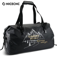 Motorcycle Waterproof Reflective Tail Dry Duffel Bag Saddle Shoulder Luggage 66L