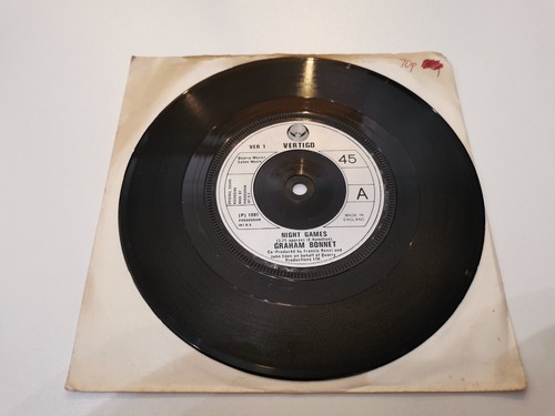 graham bonnet night games 7" vinyl record very good condition