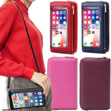Women Small Crossbody Bag with Touch Screen Phone Pocket Clutch Wallet Best Gift