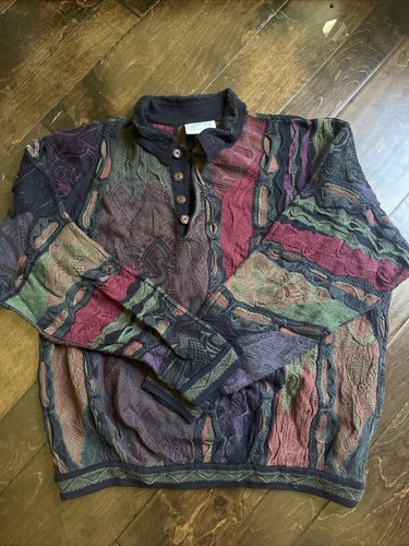 COOGI Sweater Size Large 3-D Knit 
