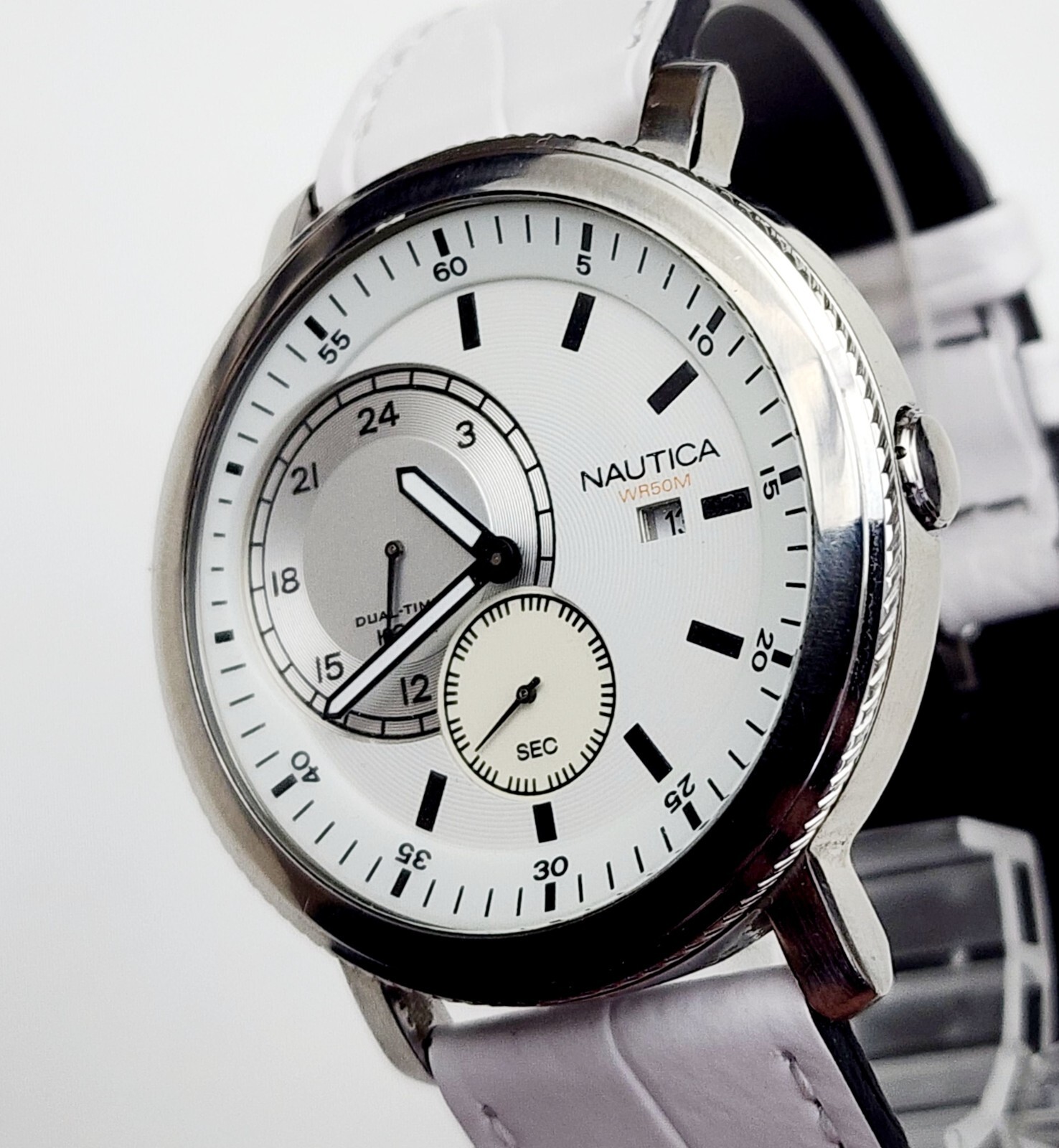 UNIQUE Men's DUAL TIME Watch NAUTICA N09573 eBay