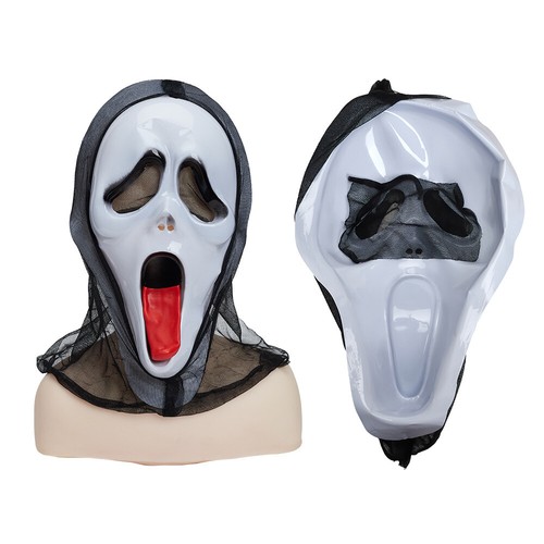 Skull Ghost Mask Halloween Scary Mask Cosplay Costume Prop Scream Fake Face Mask - Picture 9 of 24