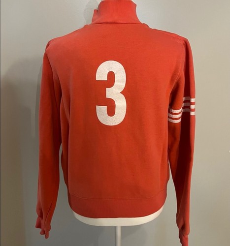 ADIDAS women's vintage athletic peach sweatshirt w/zipper closure, size M - Picture 4 of 4