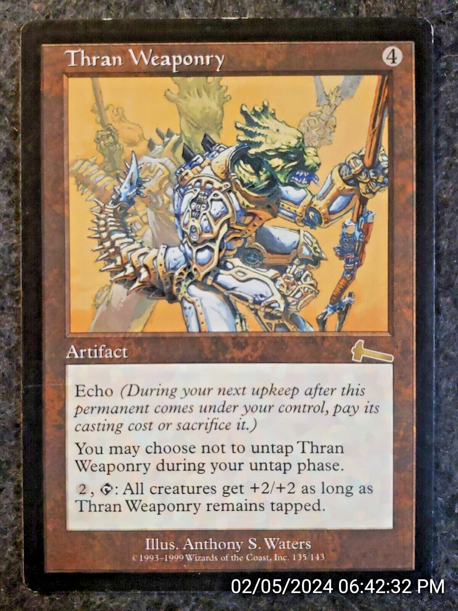 Thran Weaponry Magic the Gathering MTG Urza's Legacy Artifact Card  (DS3D1D3) | eBay