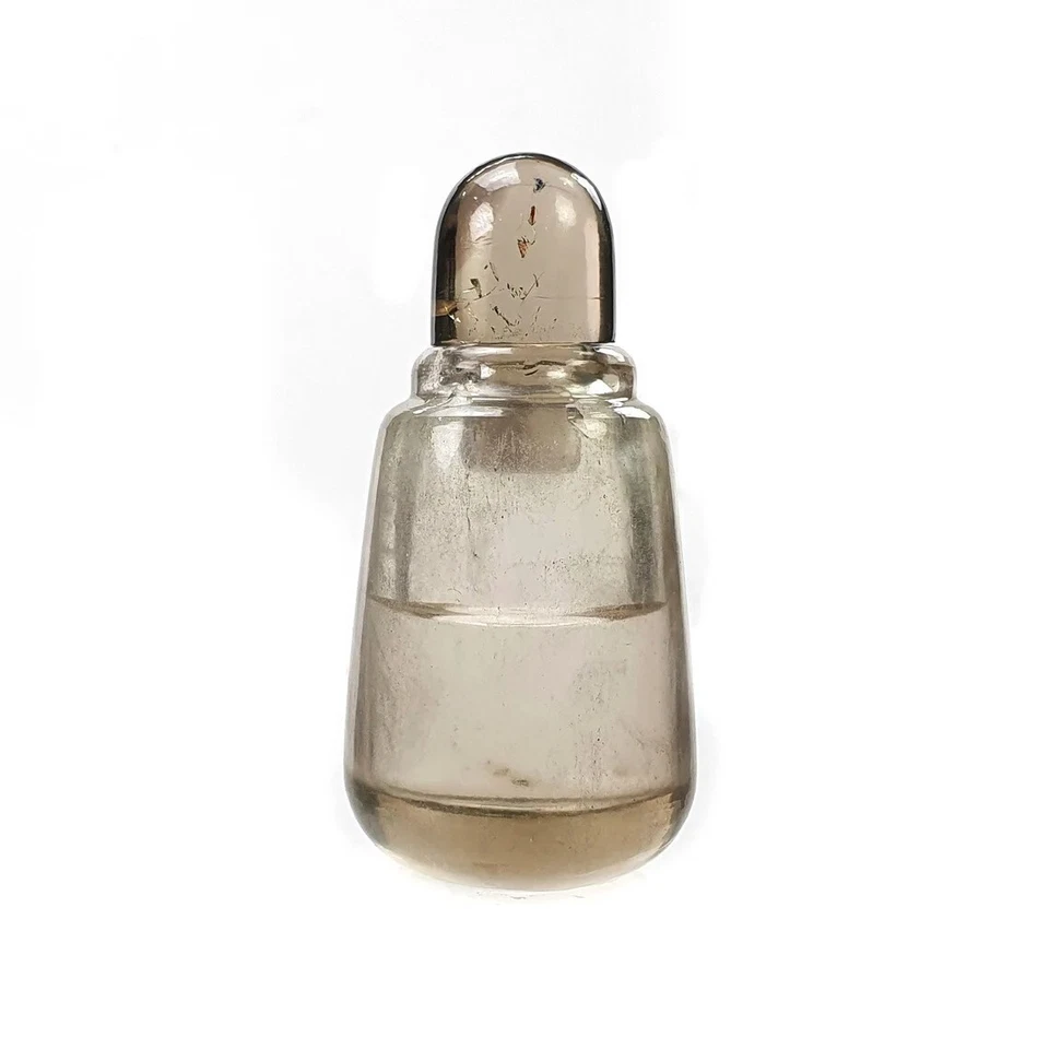 Escultura de botella lisa tallada de piedras preciosas de cuarzo ahumado natural sin tratar de 338,70 quilates Foto 4 de 4