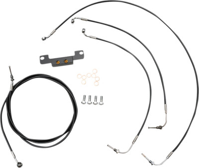 LA Choppers Standard Black Cable Brake Line Kit LA-8056KT-08B
