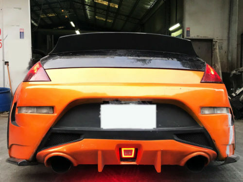 UNPAINTED FOR 2003-2008 NISSAN 350Z Z33 2DR HIGH KICKS V LOOK TRUNK SPOILER - Picture 4 of 7