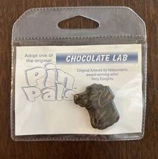Vintage 1999 Chocolate Lab Pin Pals Original Artwork By Terry Doughty Rare