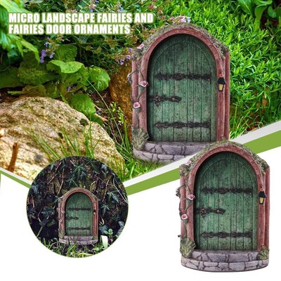 Miniature Pixie Elf Fairy Door Tree Garden Window Door N7H2 Home DecoratiB7 9CE3