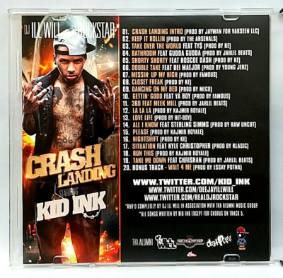 CD) DJ Ill Will & DJ Rockstar Starring. Kid Ink – Crash Landing
