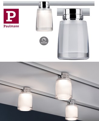 Paulmann URail LED Spot Ceiling Safira 5,2W Chrom Klar Satin dimmbar 