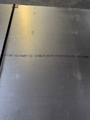 Titanium Sheet 6AL4V 24'' x 48'' x .160''
