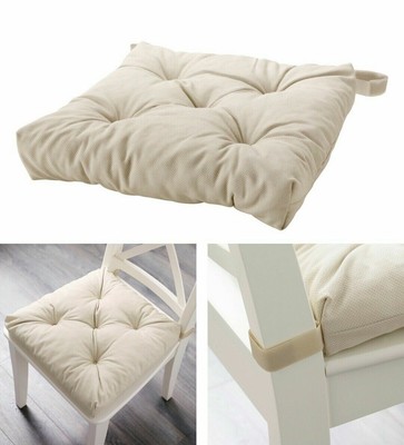 Chair Pad With Ties Cushion Washable Dining Soft Foam Comfort Padding Ikea Ebay