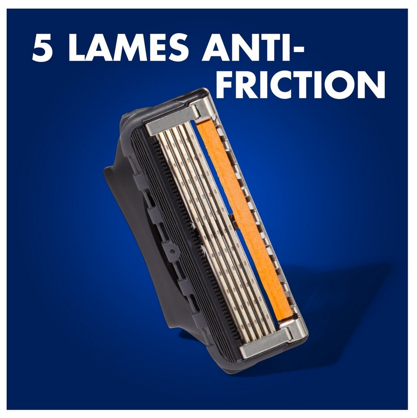 Recharge Gillette Proglide/Fusion - Pack De 3 Lames (4 Cartouches) 5 Lames En Acier Inoxydable, Neuve