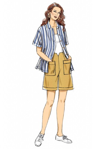 Butterick SEWING PATTERN B6880 Misses' Shirts,Trousers & Shorts 6-14 Or 16-24 - Picture 4 of 6