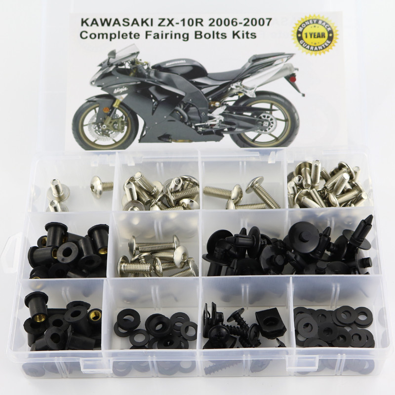 ヒート2 Steel Complete Fairing Bolt Kit Body Screws Fit For Kawasaki ZX