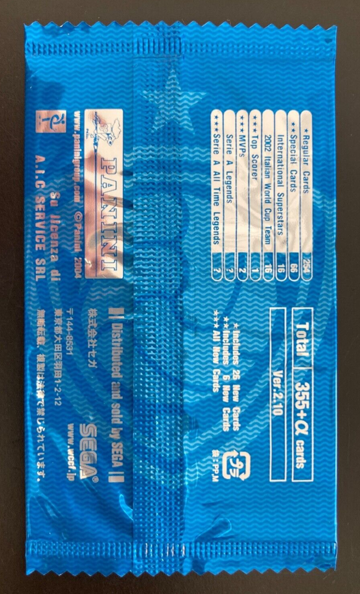 2002-03 Panini SEGA WCCF Serie A Clubs Version 2.10 sealed 2002-03 Panini SEGA WCCF Serie A Clubs Version 2.10 sealed
