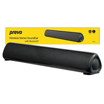 PREVO MS03 Bluetooth Sound Bar Speaker Wireless For Home TV PC Laptop Monitor - Image 1 of 4