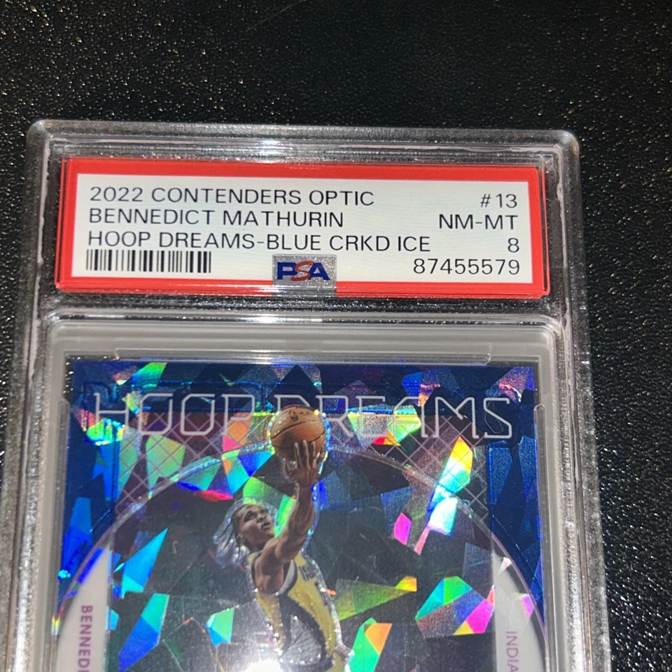 2022-23 Bennedict Mathurin rookie Hoop Dreams-Blue crkd Ice. 7/75 Indiana Pacers - Image 3 of 4