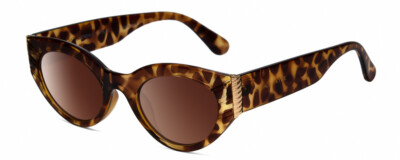 Kendall+Kylie ALEXANDRA Cateye Sunglasses Amber Tortoise Crystal Gold/Brown 49mm