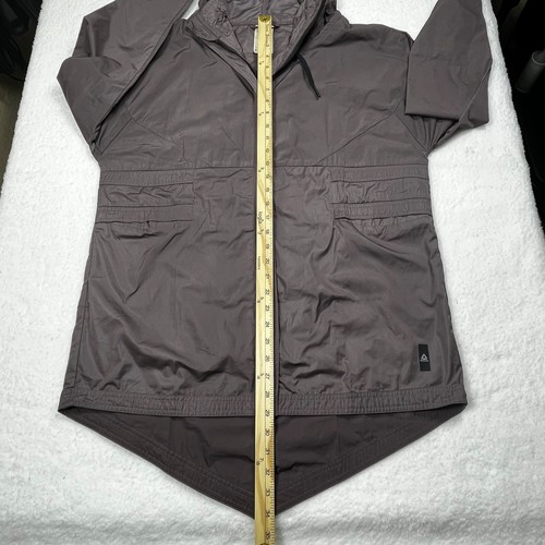 Reebok Womens Windbreaker Jacket Muave Hooded Waterproof Full Zip Outdoor Medium - Picture 6 of 17