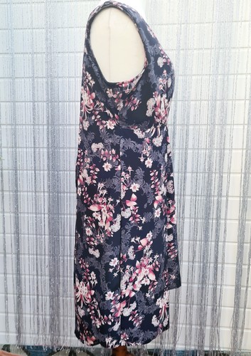 AUS Designer Katies Black Floral Layer Dip Hem Event Tea Dress Size 18NWT $69.95 - Picture 4 of 8