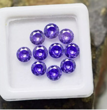 Natural Blue Sapphire Brilliant Cut 10 Pieces 6x4 mm Round Shape