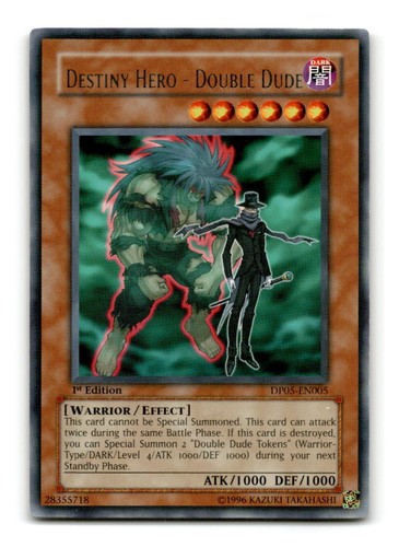 YUGIOH! 1-DESTINY HERO-DOUBLE DUDE-RARE-1ST EDITION-DP05-EN005 | eBay