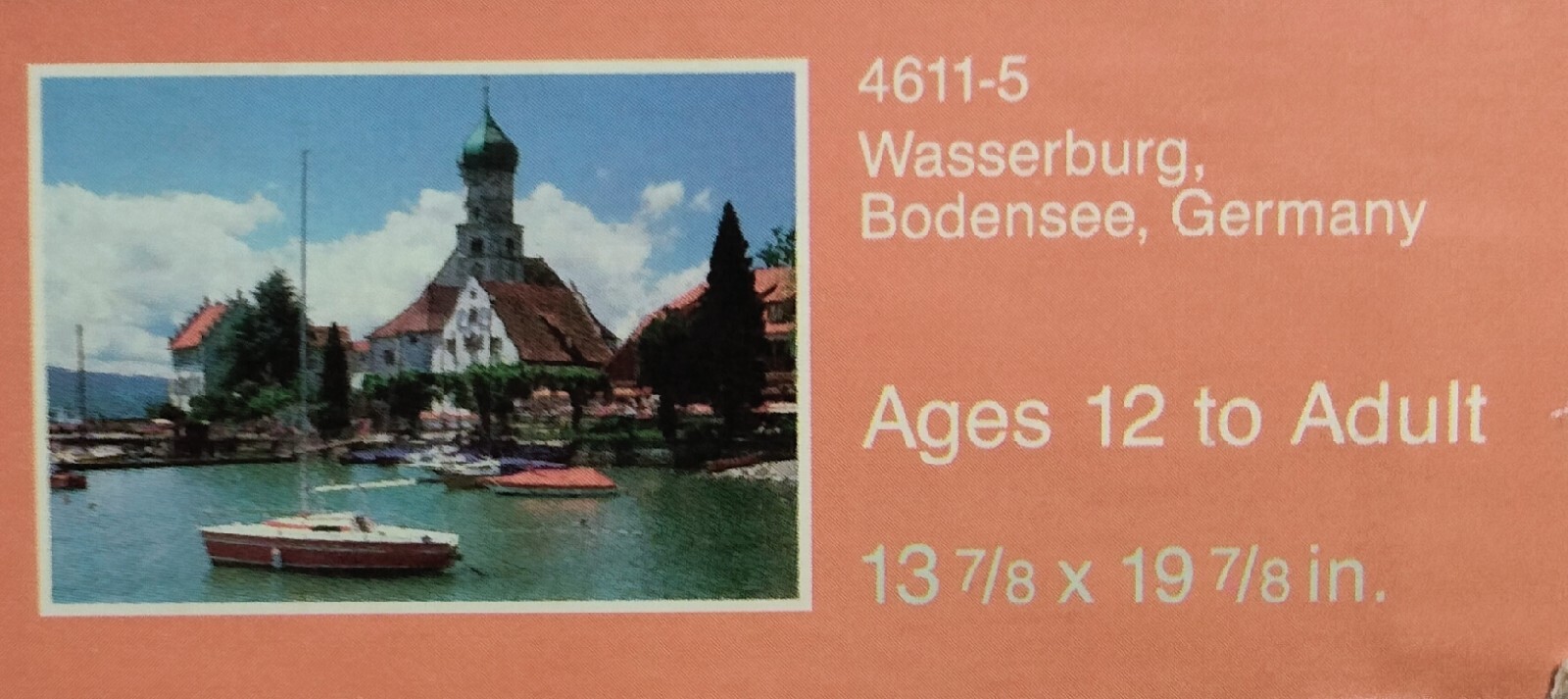 Vintage WASSERBURG BODENSEE GERMAN MILTON BRADLEY CROXLEY Puzzle