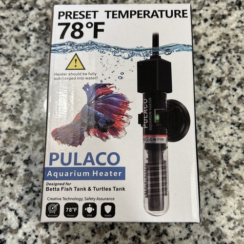 Pulaco Aquarium Heater 25W 78℉ 1 6 Gal Betta Fish Turtles Tank PL168