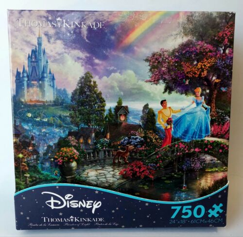 Disney Thomas Kinkade 750 Piece Puzzle - Cinderella Wishes Upon A Dream