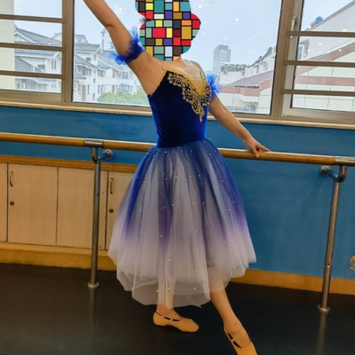 ballerina dress blue Farm Rio Blue Luna Lenzing_x0099_ Ecovero_x0099_ Viscose Mini Dress, Luna Blue / M