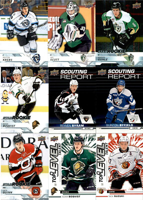 2018-19 Upper Deck CHL Base + Various Insert cards U-Pick From List